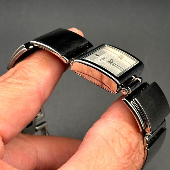 Fossil F2 ES1865 Womens Square Link Stainless Steel Bracelet Dress Watch NOS - Picture 12 of 17